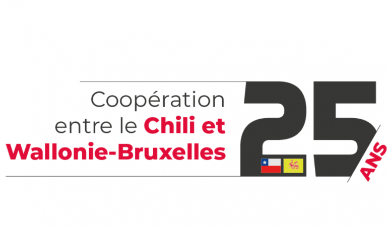 Logo 25 ans de coopération Wallonie-Bruxelles / Chili